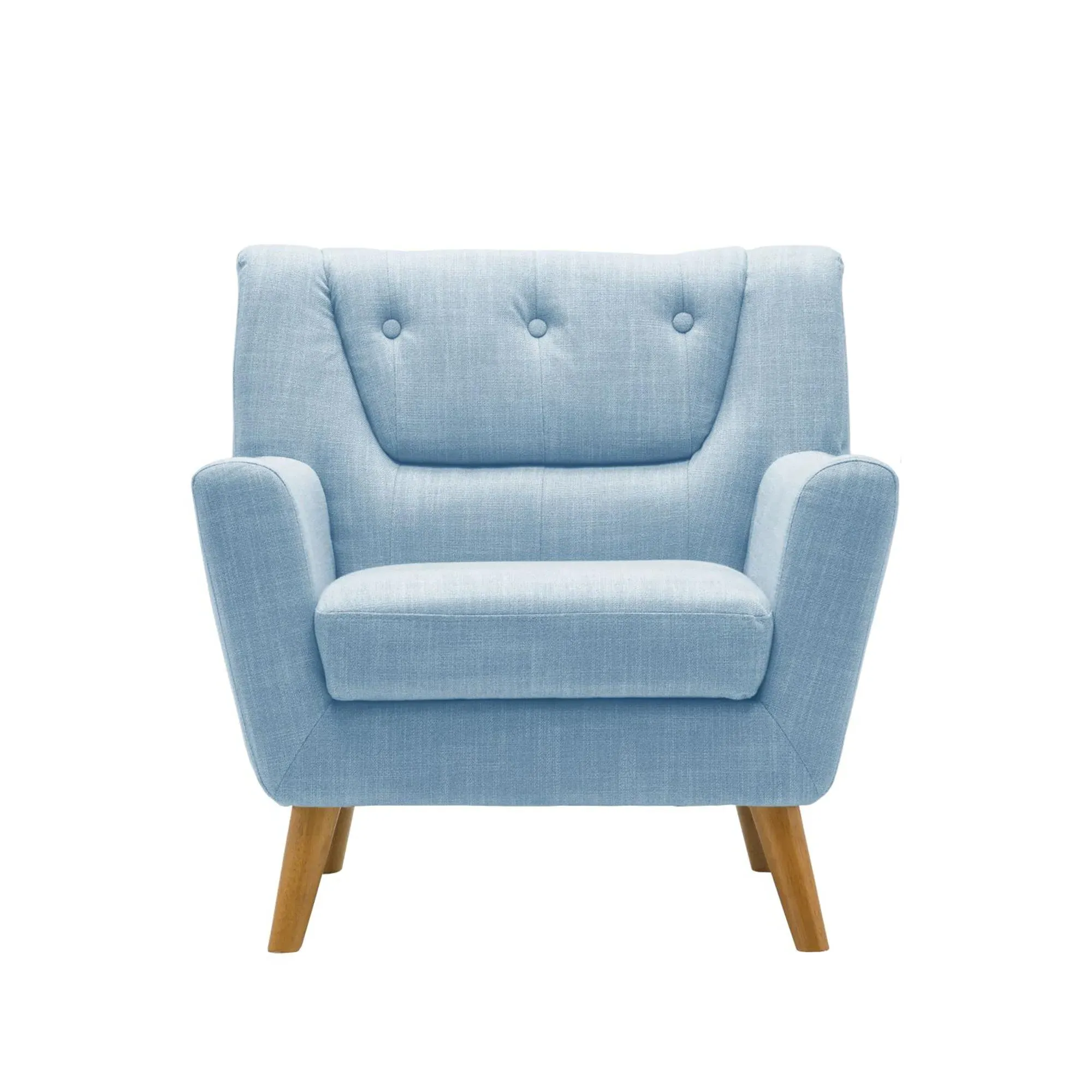 Lambeth Fabric Armchair - Duck Egg Blue