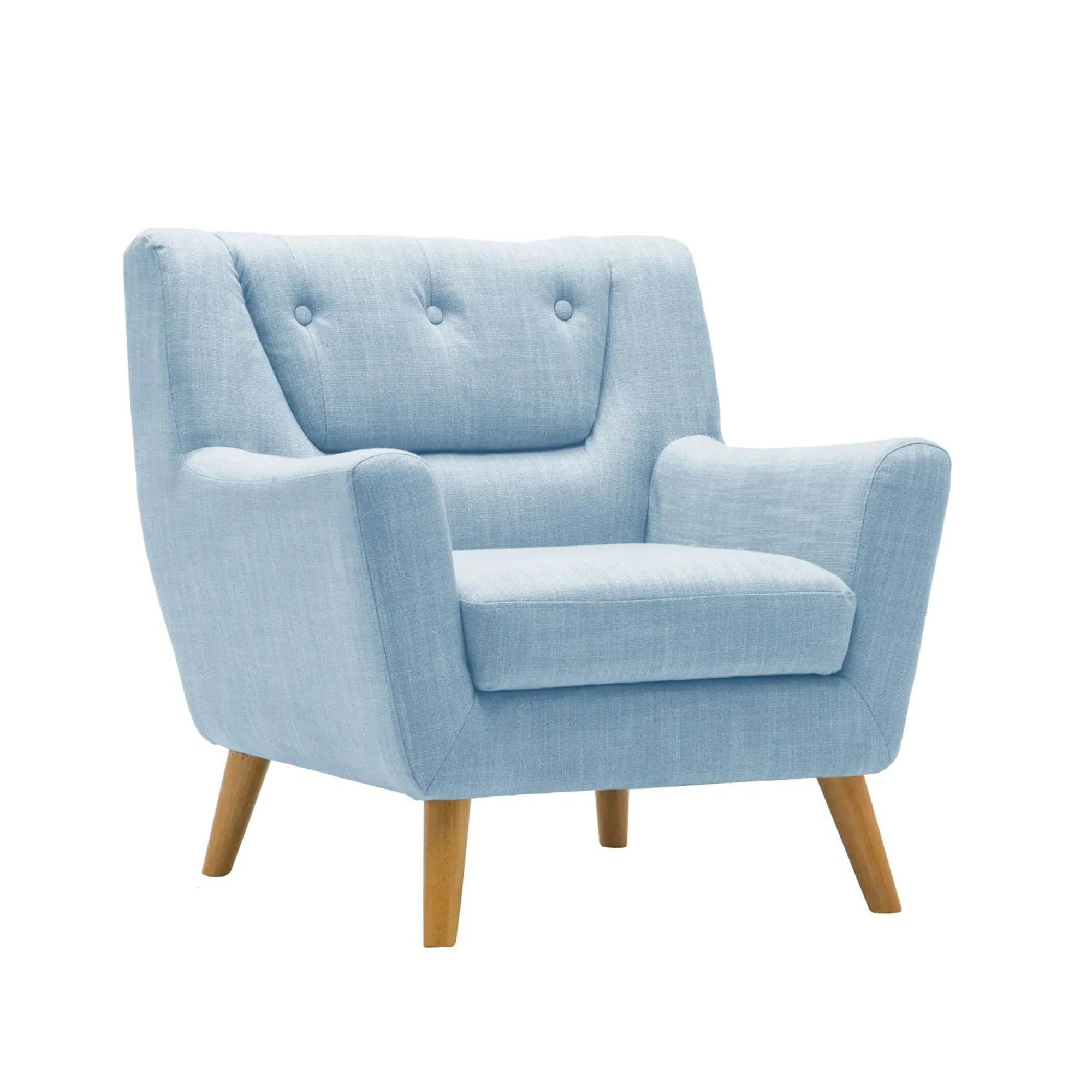 Lambeth Fabric Armchair - Duck Egg Blue