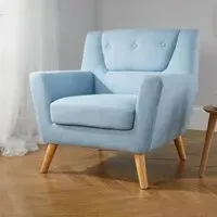 Lambeth Fabric Armchair - Duck Egg Blue