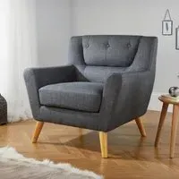 Lambeth Fabric Armchair - Grey
