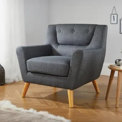 Lambeth Fabric Armchair - Grey