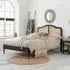 Leonie Bed Frame - Black Oak, Rattan