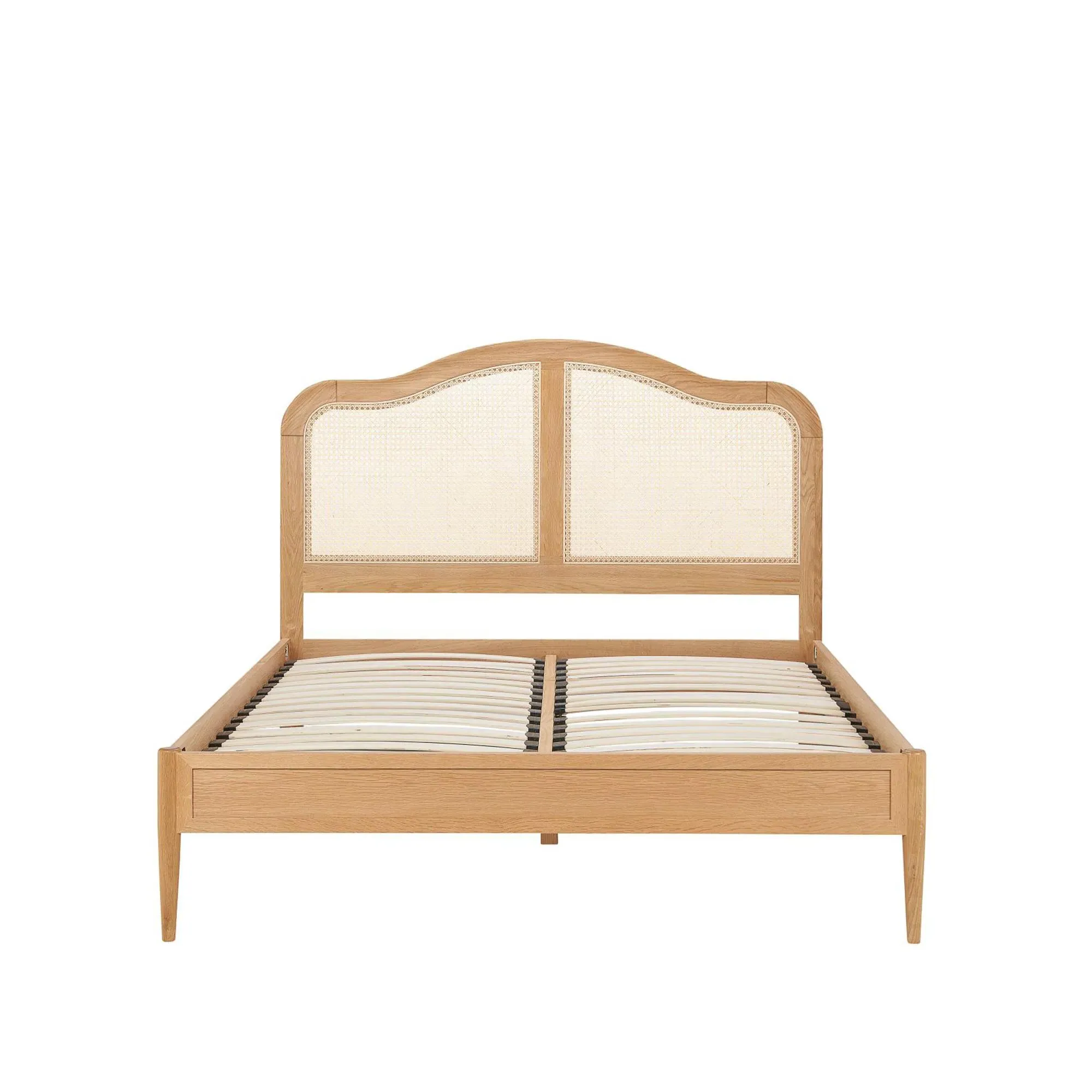 Leonie Bed Frame - Oak, Rattan