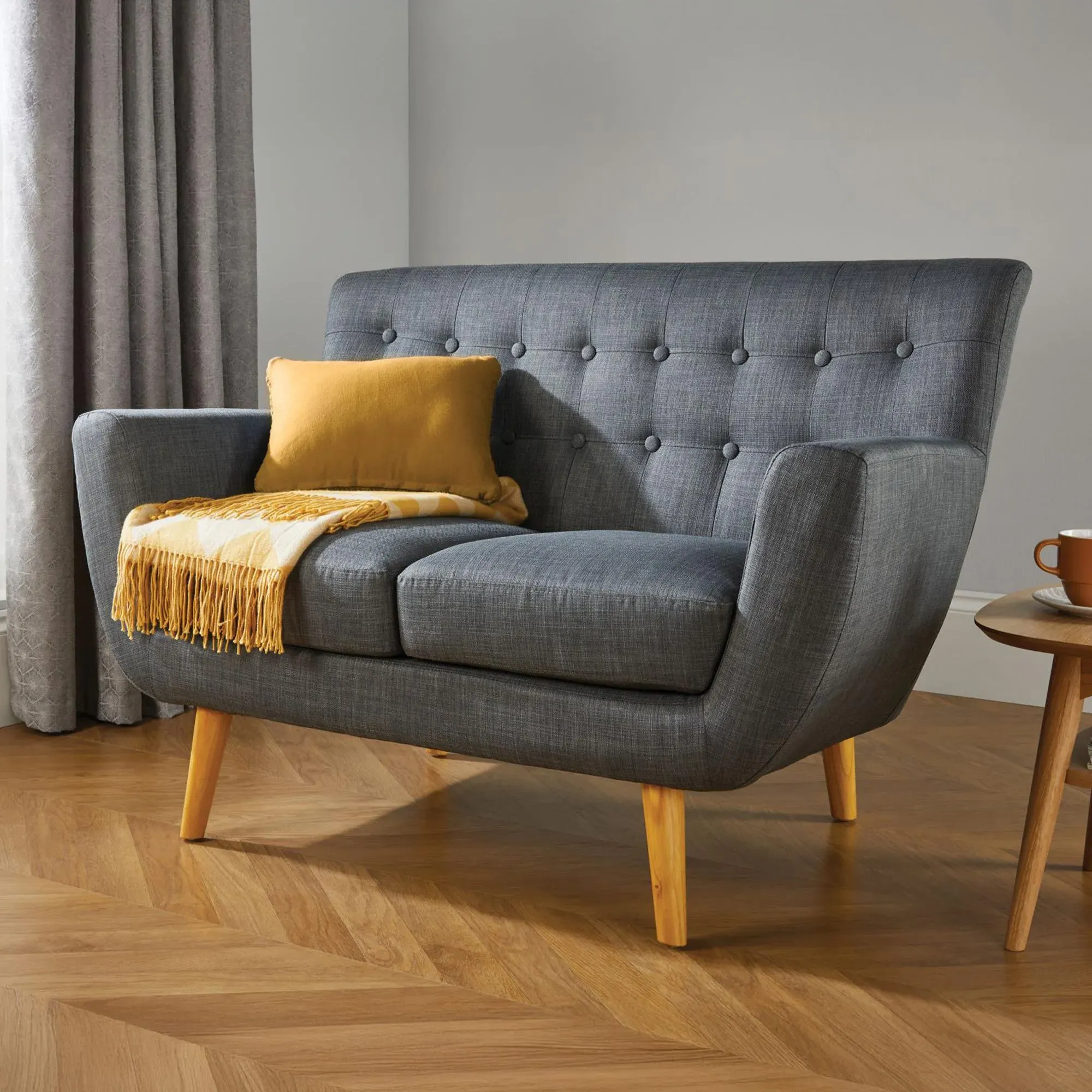 Loft 2-Seater Sofa - Grey, Fabric