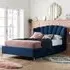 Lottie Ottoman Storage Bed - Midnight Blue, Fabric