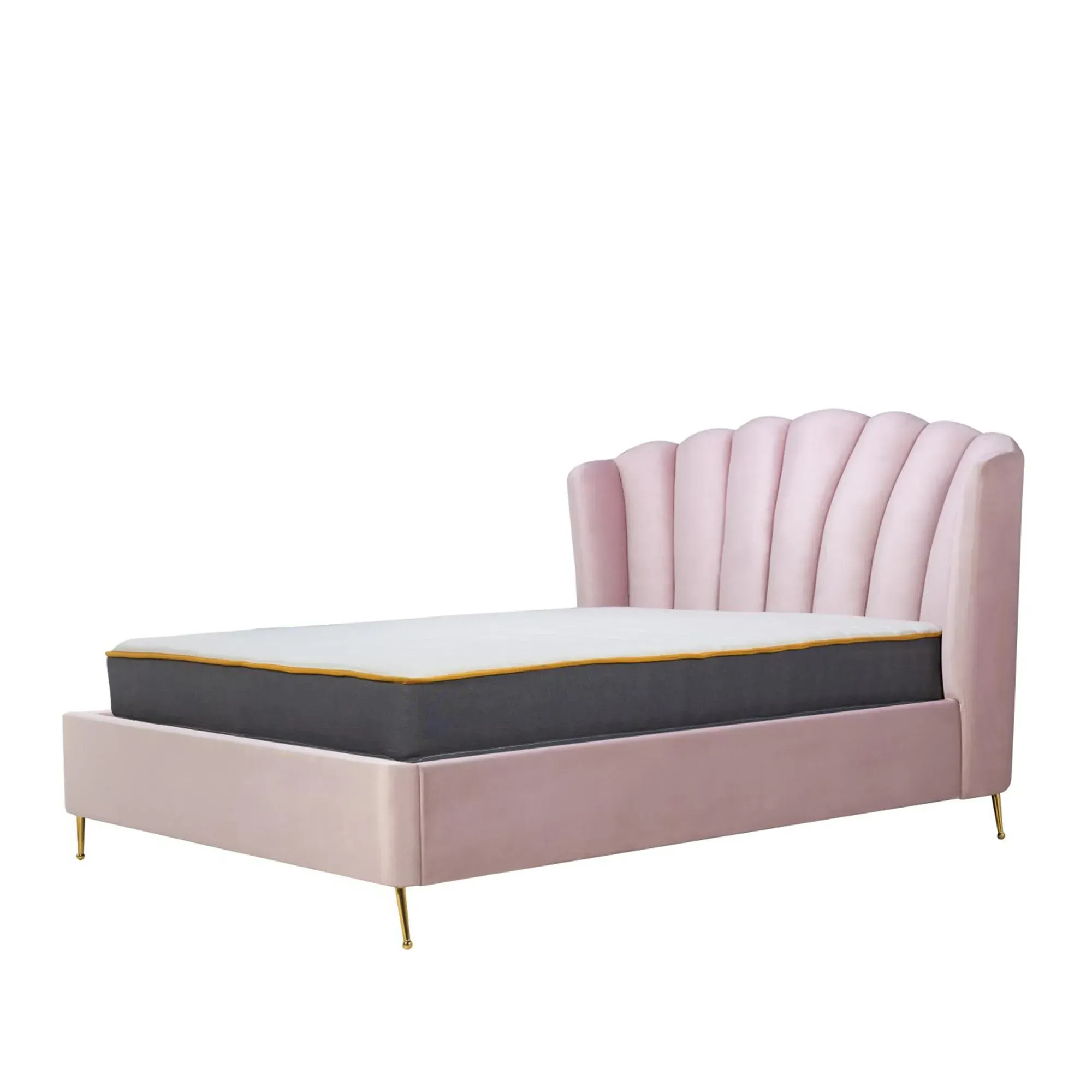 Lottie Ottoman Storage Bed - Pink, Fabric