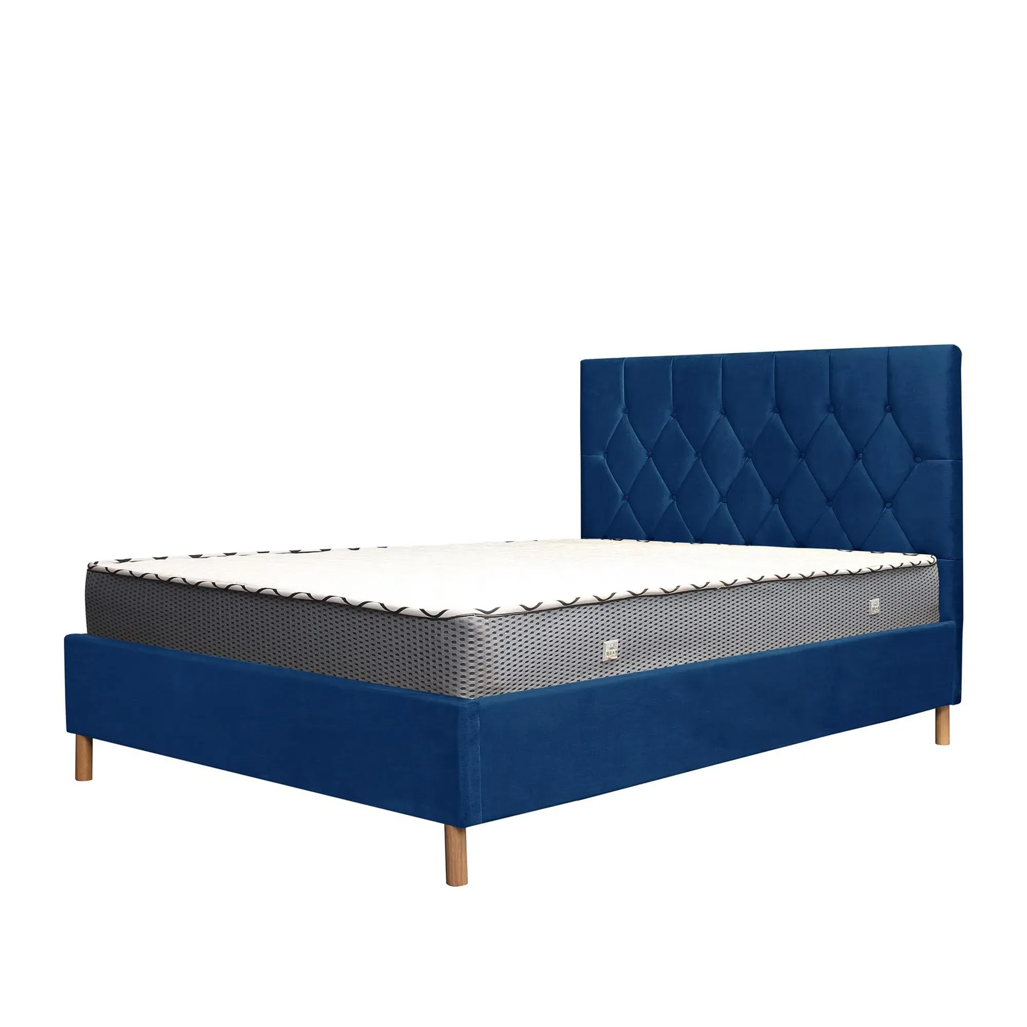 Loxley Ottoman Storage Bed - Blue, Fabric