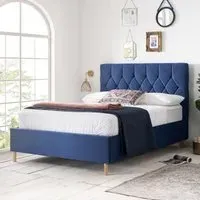Loxley Ottoman Storage Bed - Blue, Fabric