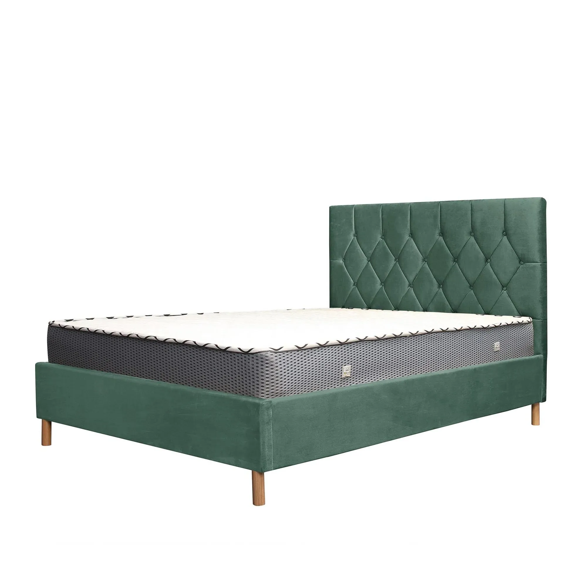 Loxley Ottoman Storage Bed - Green, Fabric