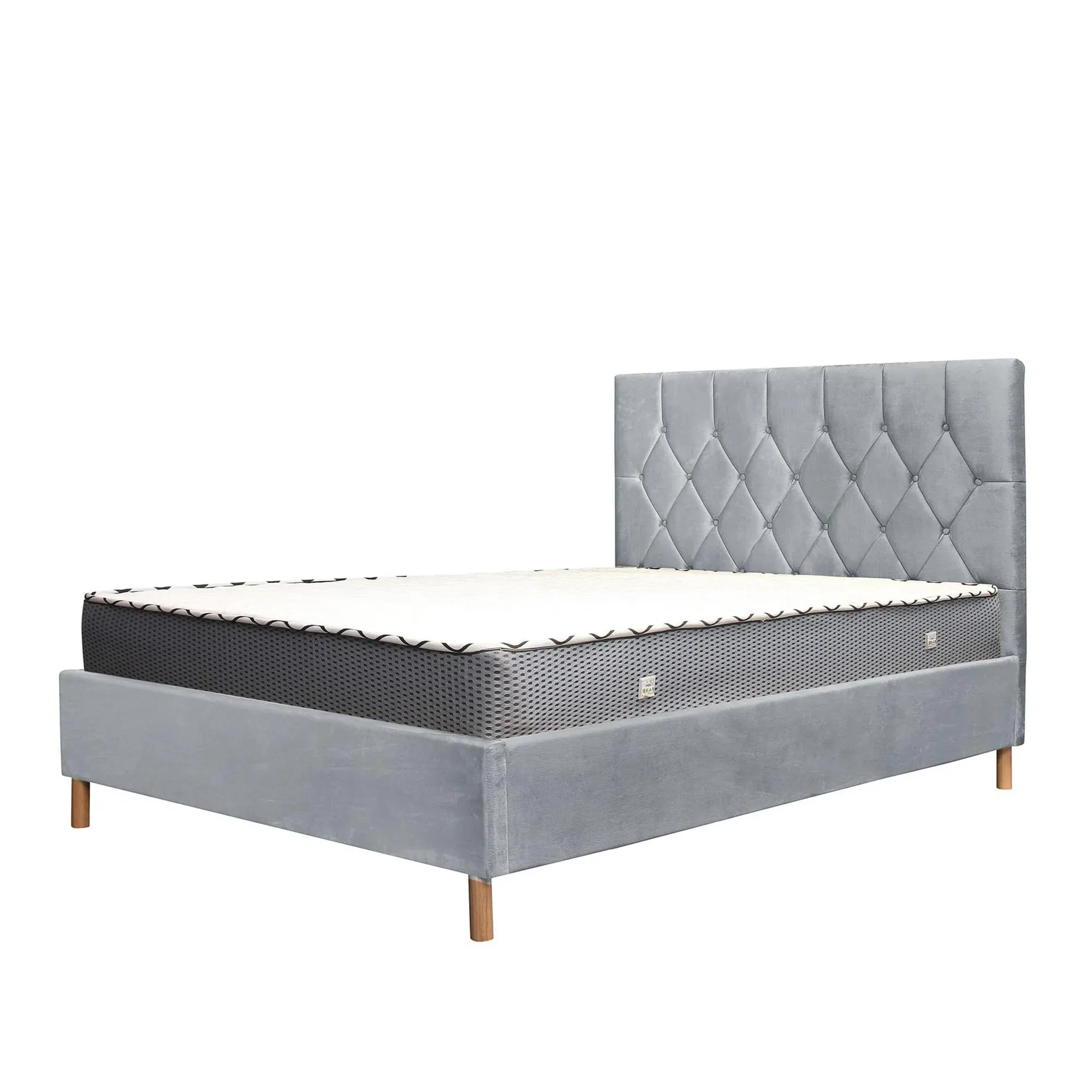 Loxley Ottoman Storage Bed - Grey, Fabric