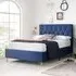 Loxley Quilted Bed Frame - Blue, Fabric