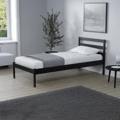Luka Bed Frame - Black, Wood