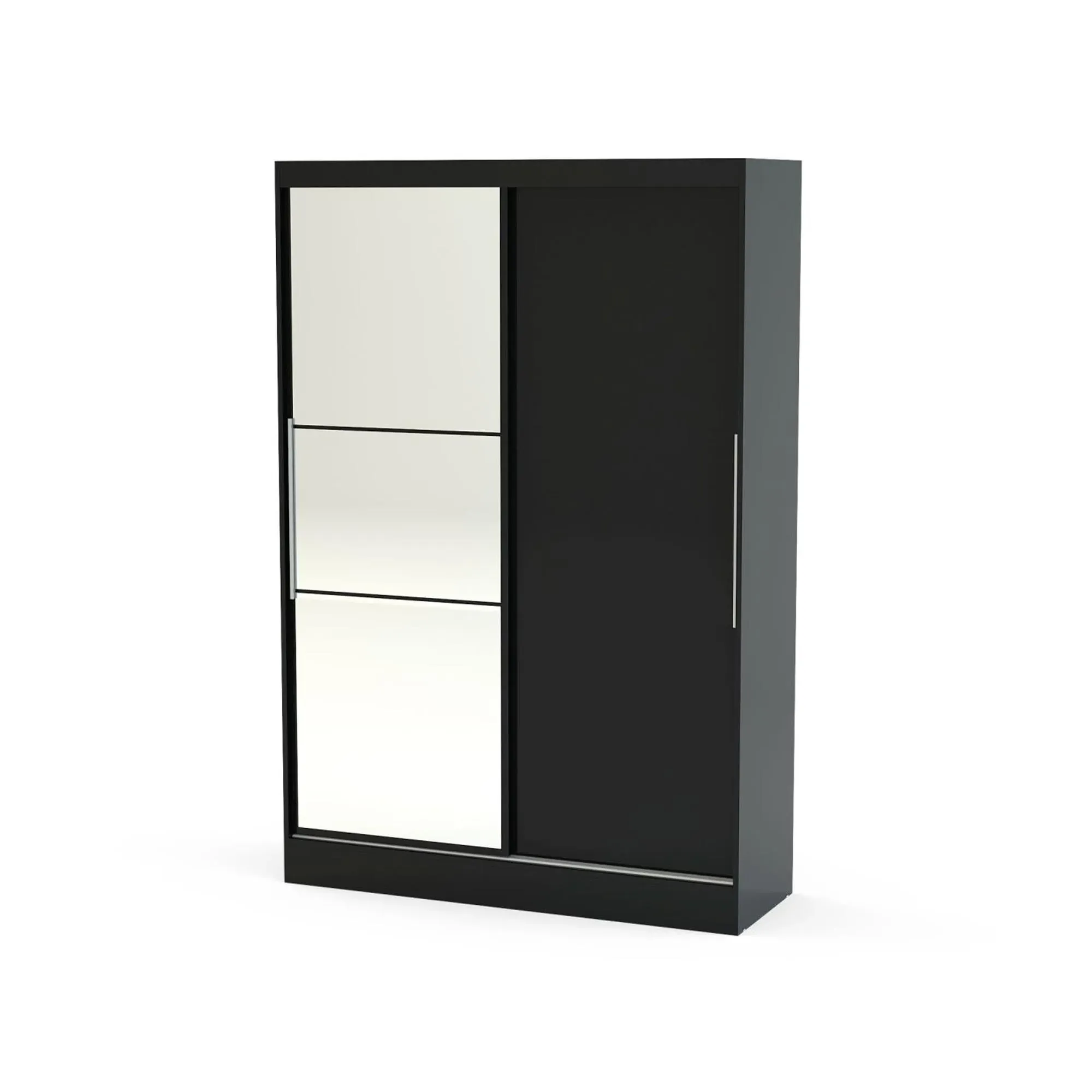 Lynx 2 Door Sliding Mirror Wardrobe - Black