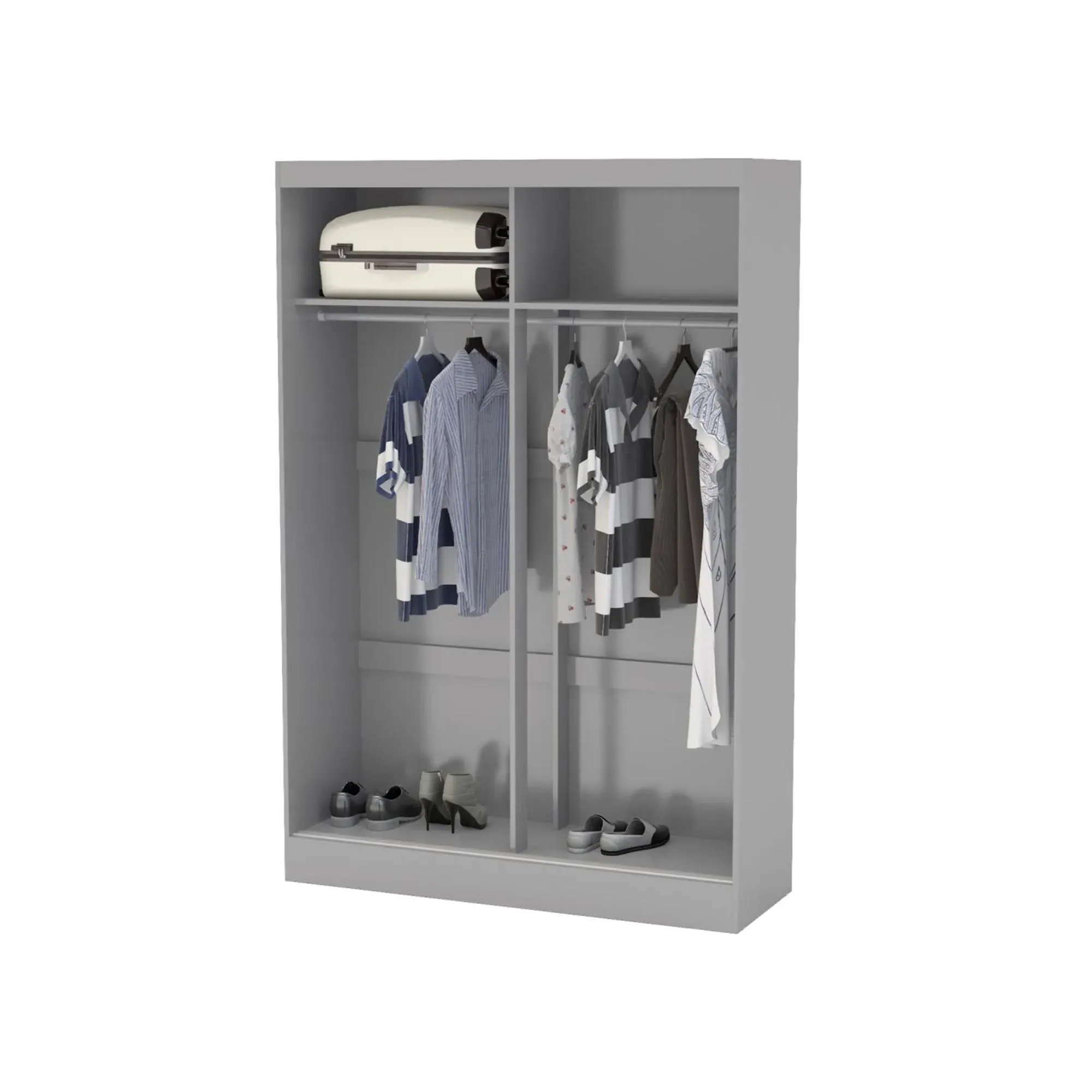 Lynx 2 Door Sliding Mirror Wardrobe - Grey