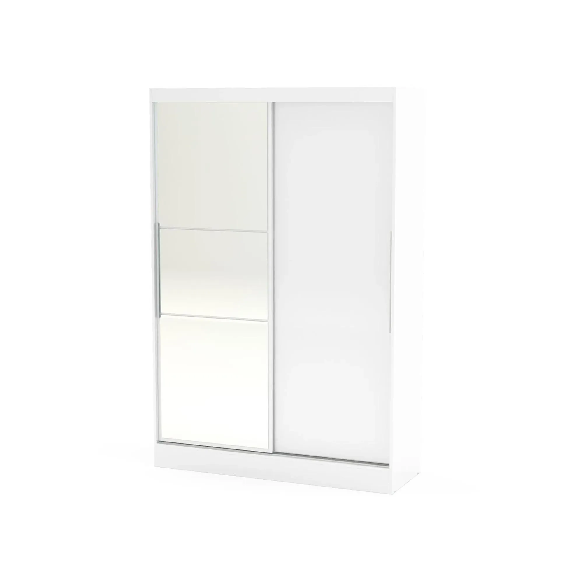 Lynx 2 Door Sliding Mirror Wardrobe - White