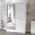 Lynx 2 Door Sliding Mirror Wardrobe - White