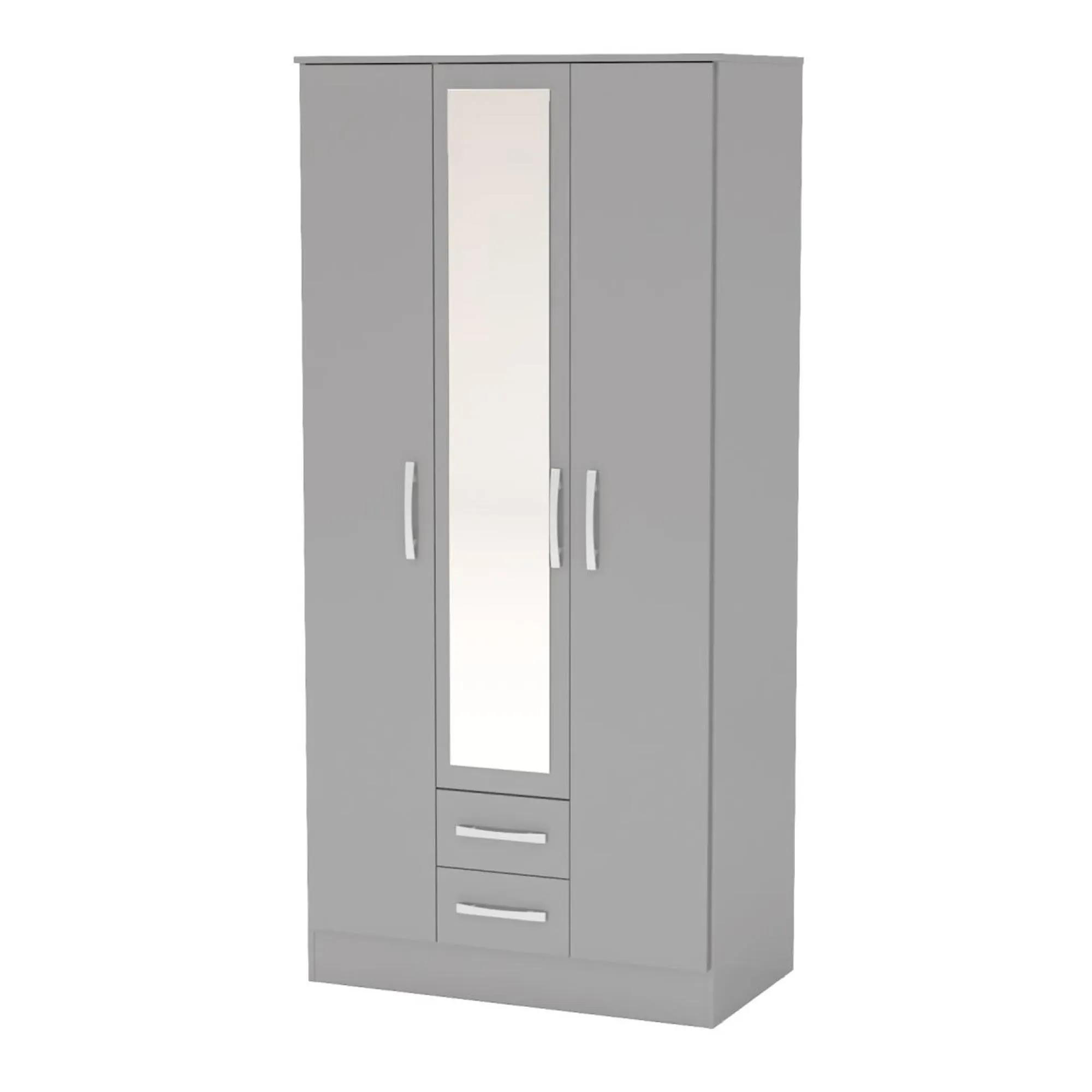 Lynx 3 Door Combi Wardrobe - Grey