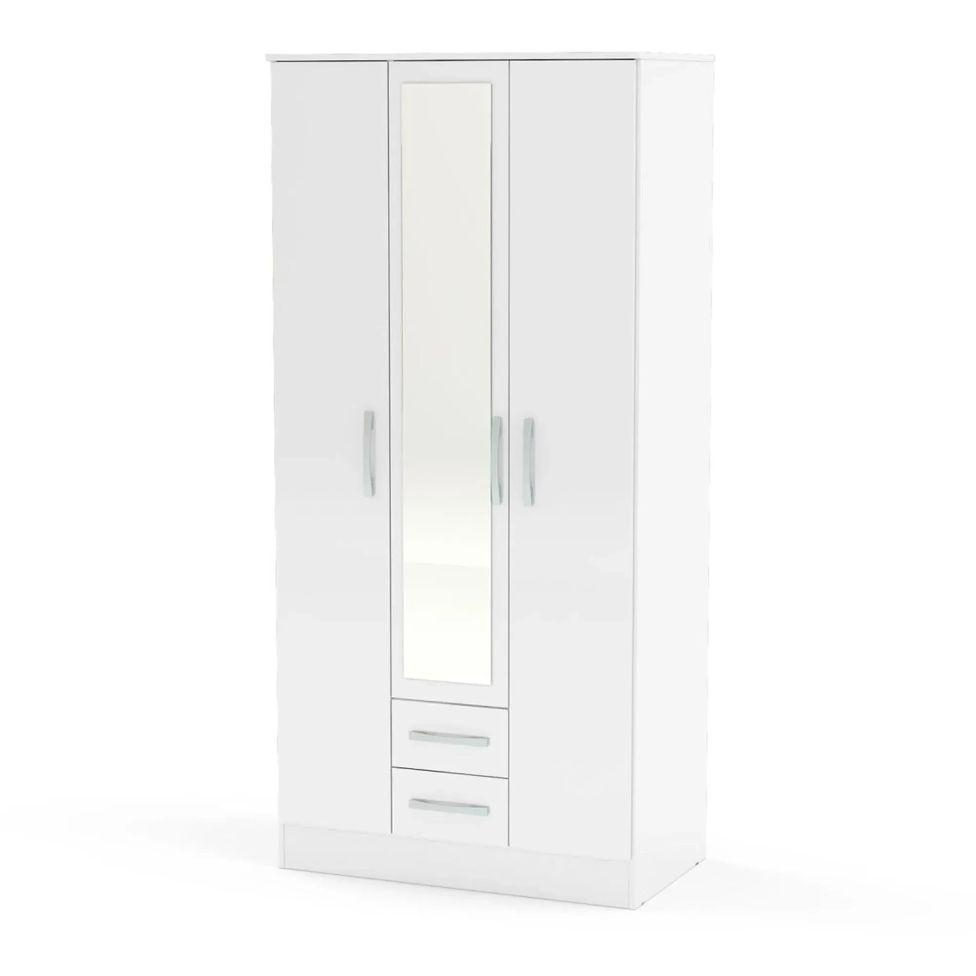 Lynx 3 Door Combi Wardrobe - White