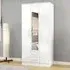 Lynx 3 Door Combi Wardrobe - White