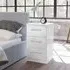 Lynx 3 Drawer Bedside Cabinet - White, High Gloss