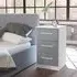 Lynx 3 Drawer Bedside Cabinet - White, High Gloss