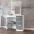 Lynx 3 Drawer Single Dressing Table - White