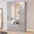 Lynx 4 Door Combi Wardrobe - Grey, High Gloss