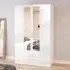 Lynx 4 Door Combi Wardrobe - White, High Gloss