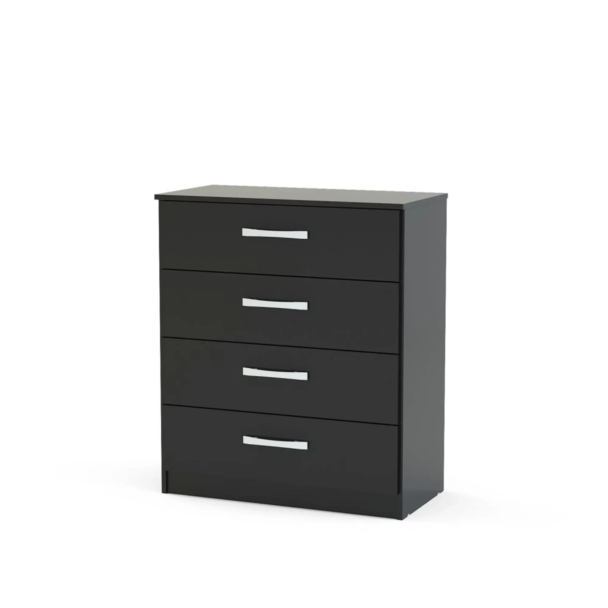 Lynx 4 Drawer Chest - Black, High Gloss