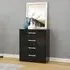 Lynx 4 Drawer Chest - Black, High Gloss