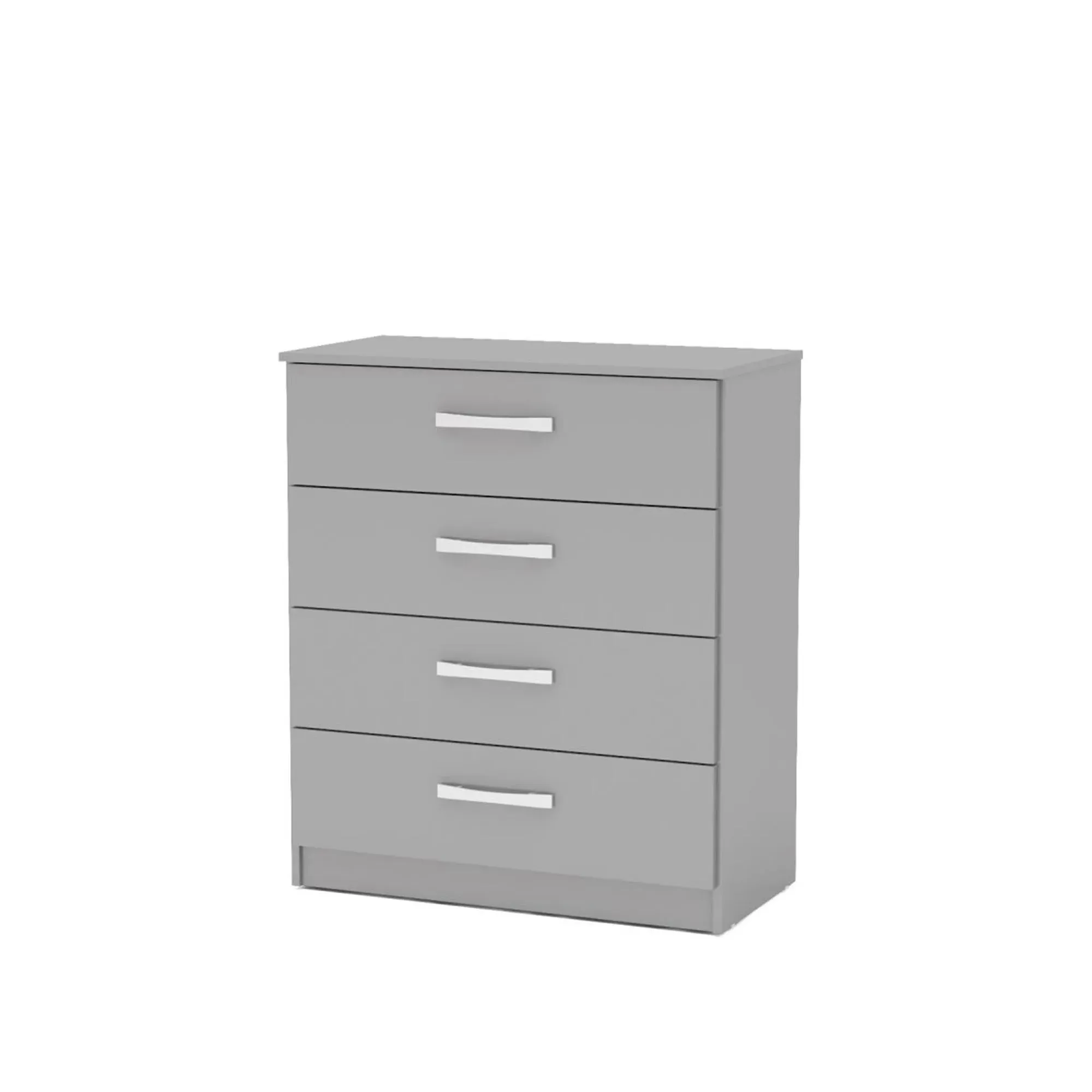 Lynx 4 Drawer Chest - Grey, High Gloss