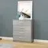 Lynx 4 Drawer Chest - Grey, High Gloss