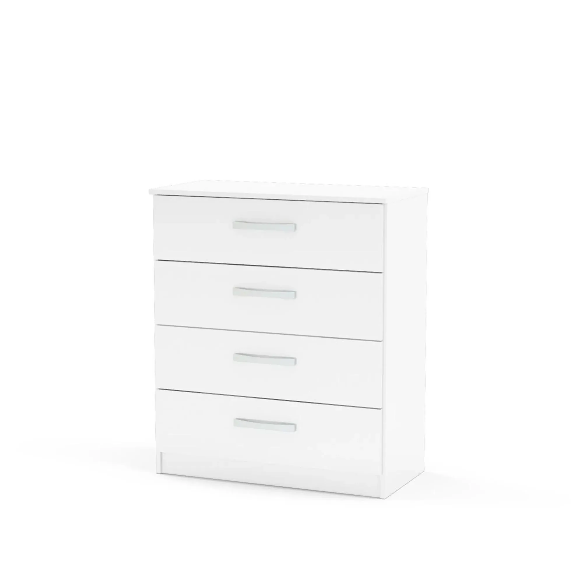 Lynx 4 Drawer Chest - White, High Gloss