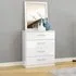 Lynx 4 Drawer Chest - White, High Gloss