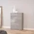 Lynx 5 Drawer Chest - Grey, High Gloss
