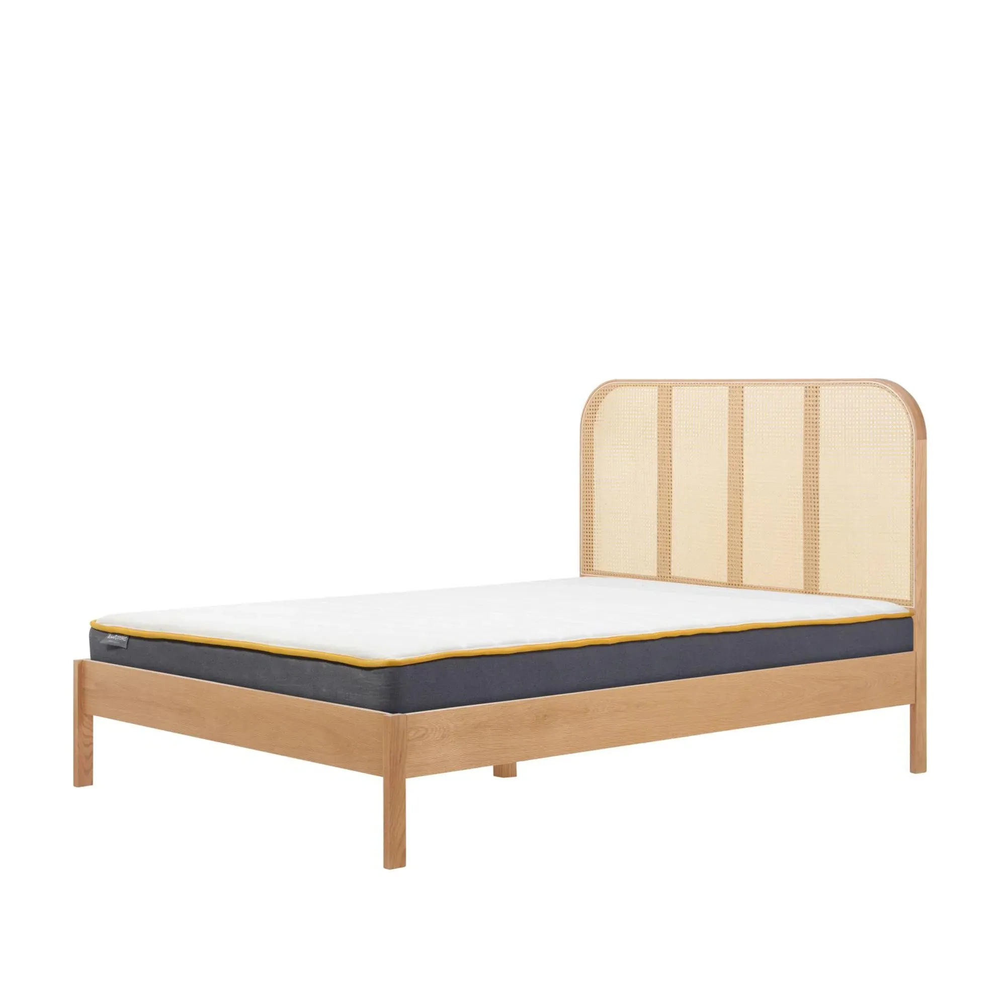 Margot Bed Frame - Oak, Rattan