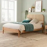 Margot Bed Frame - Oak, Rattan