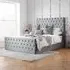 Marquis Ottoman Storage Bed - Grey, Velvet