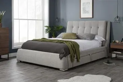 Mayfair Bed Frame - Grey, Fabric