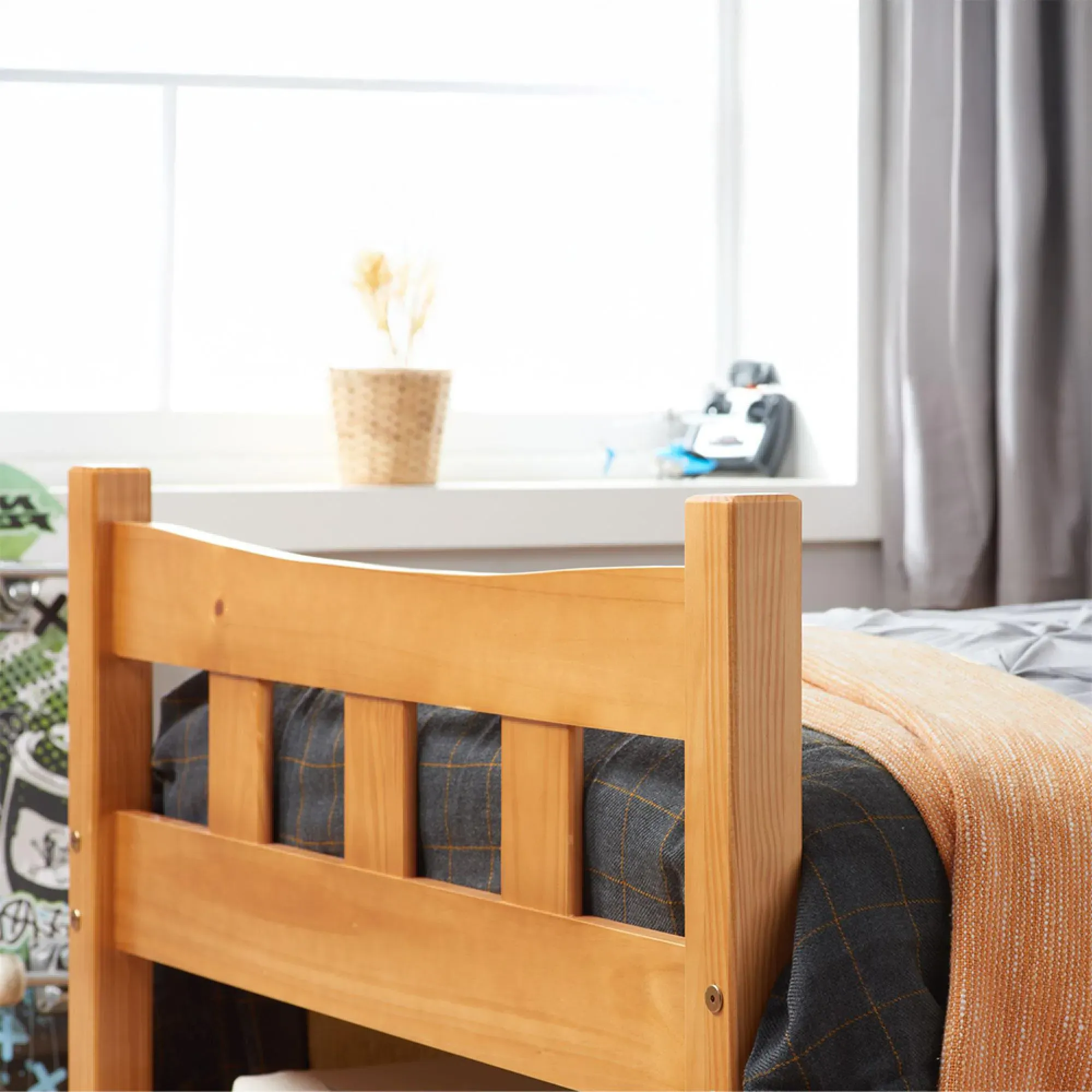 Miami Slatted Bed Frame - Antique Pine