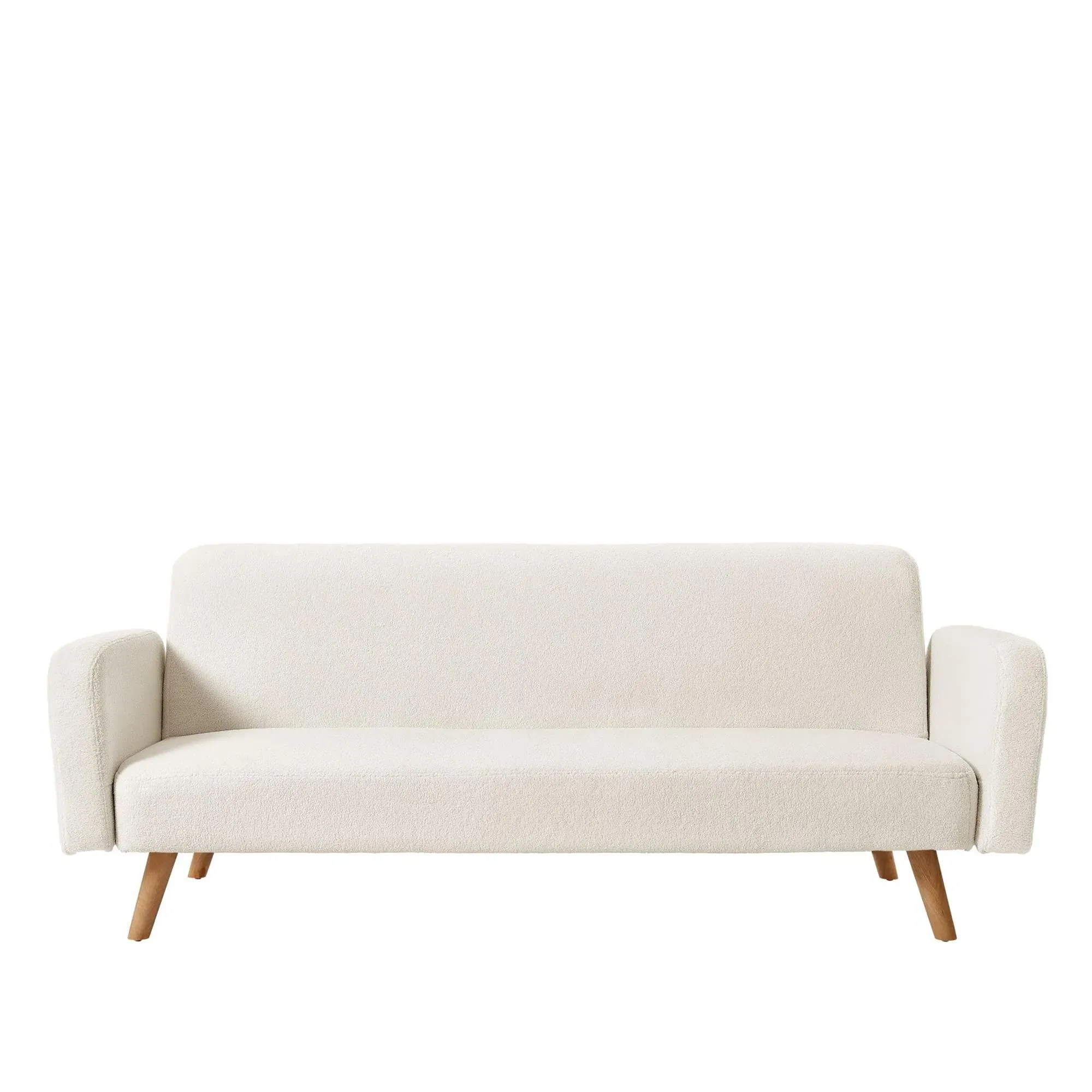 Micah 2-Seater Sofa Bed - White, Fabric