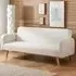 Micah 2-Seater Sofa Bed - White, Fabric