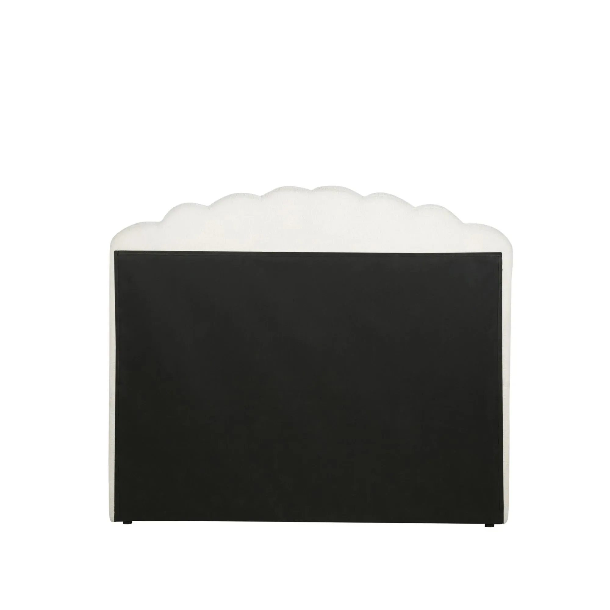 Monaco Ottoman Storage Bed - White, Fabric