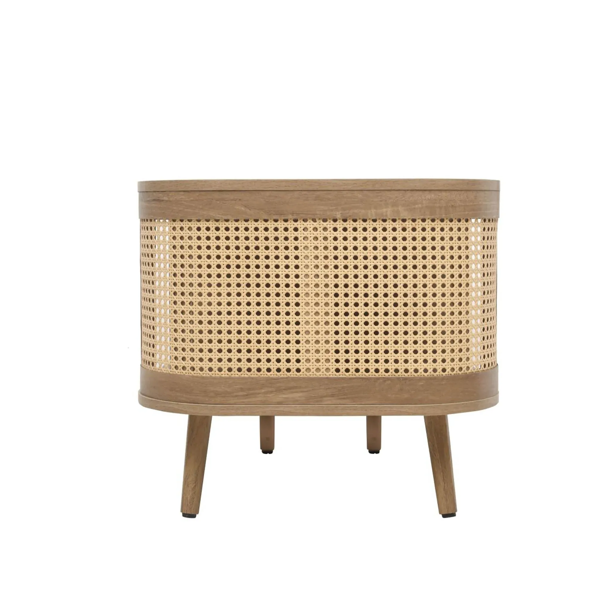 Noah Curved 110cm Coffee Table - Natural, Oak