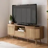 Noah Curved 150cm TV Unit - Natural, Oak