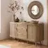 Noah Oak and Rattan Curved Medium Sideboard - Natural