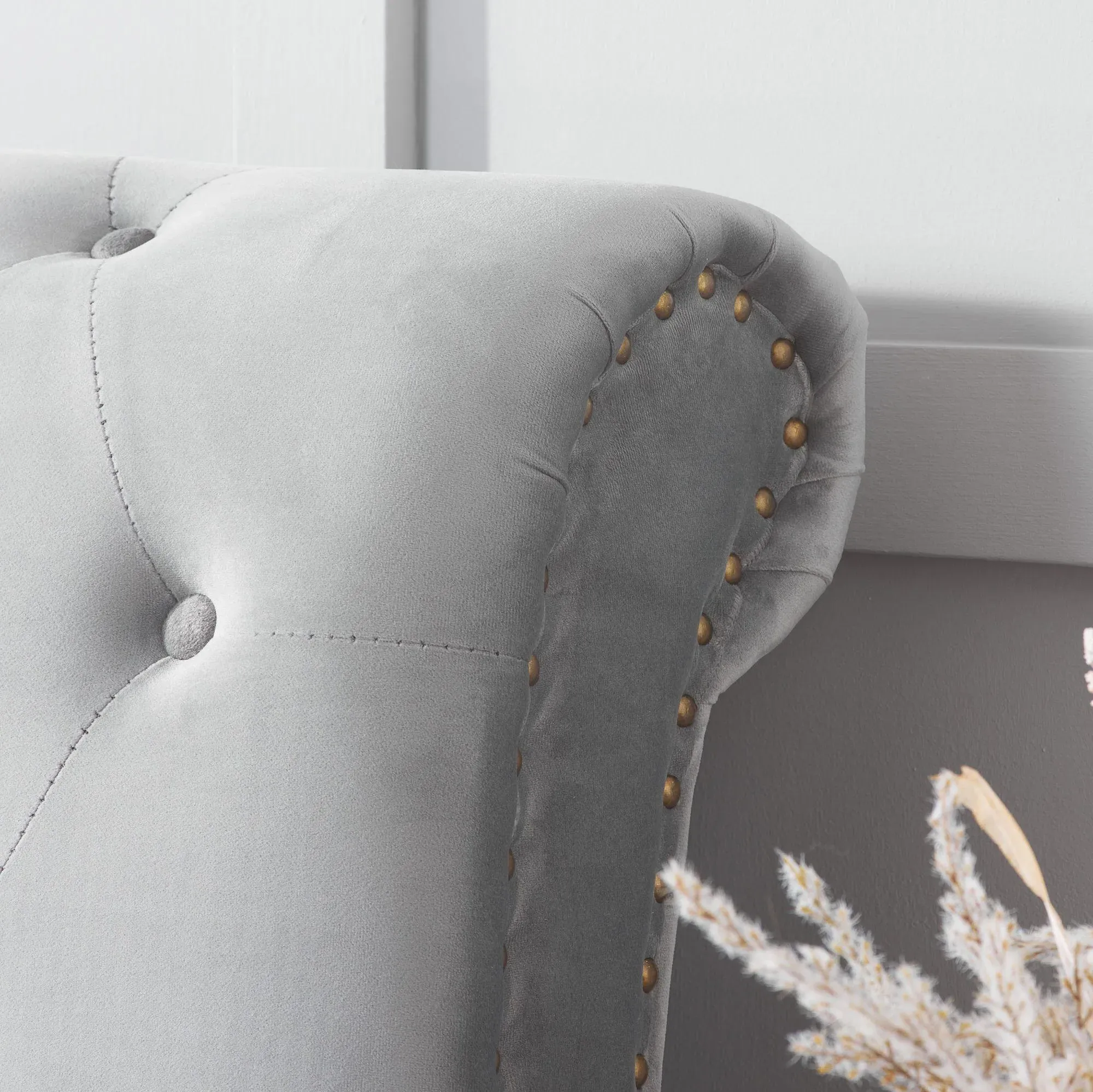 Opulence Fabric Bed - Grey