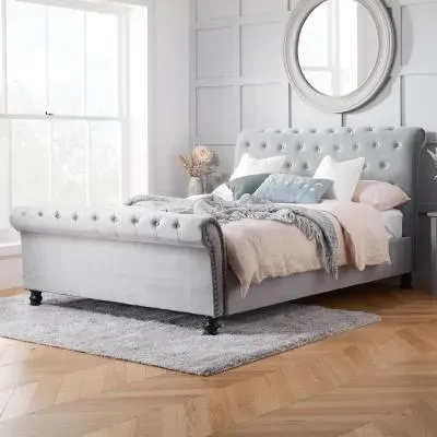 Opulence Fabric Bed - Grey