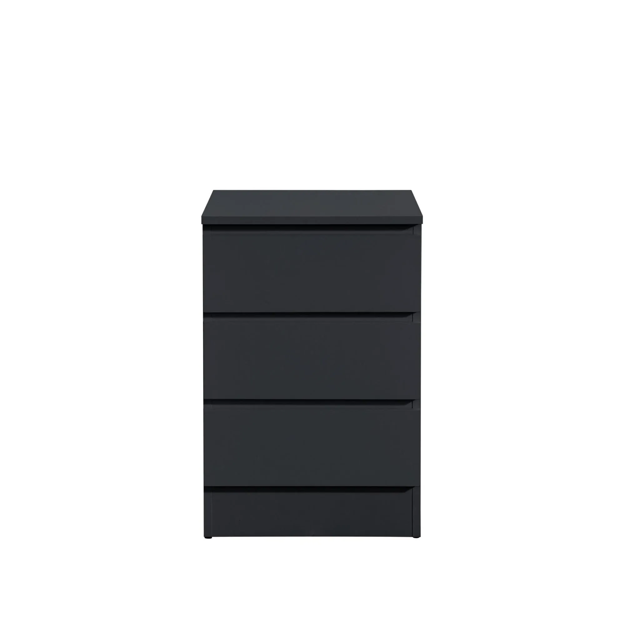 Oslo 3 Drawer Bedside Cabinet - Black