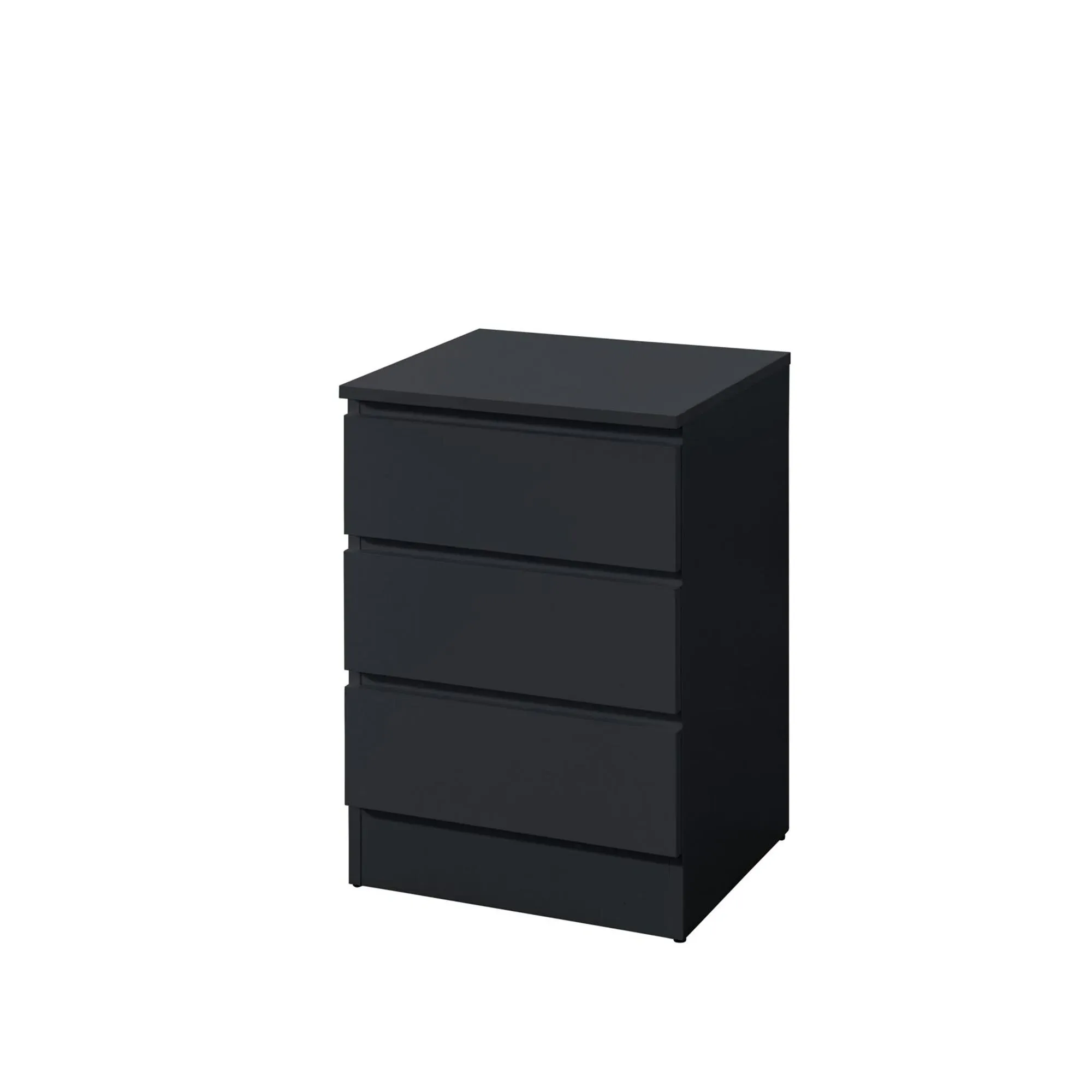Oslo 3 Drawer Bedside Cabinet - Black